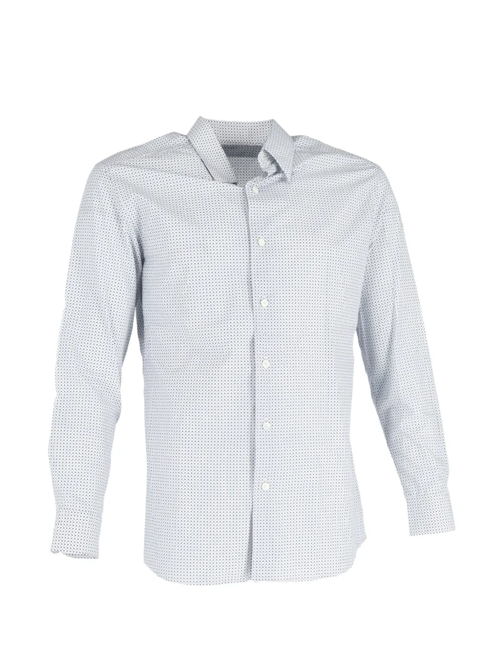 Ermenegildo Zegna Vintage printed buttoned long-sleeve shirt - Bianco