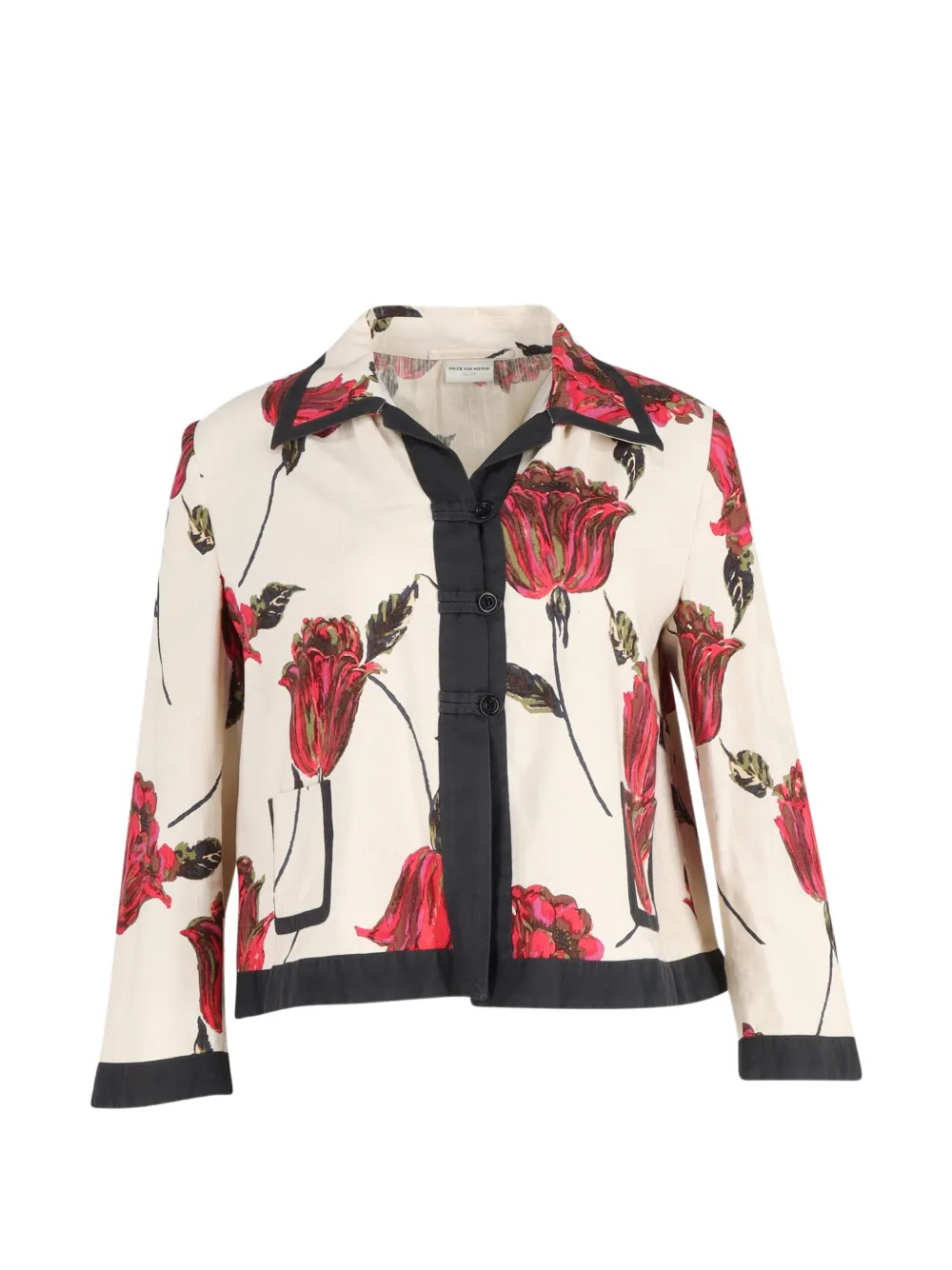 Dries Van Noten Pre-Owned floral button jacket - Toni neutri