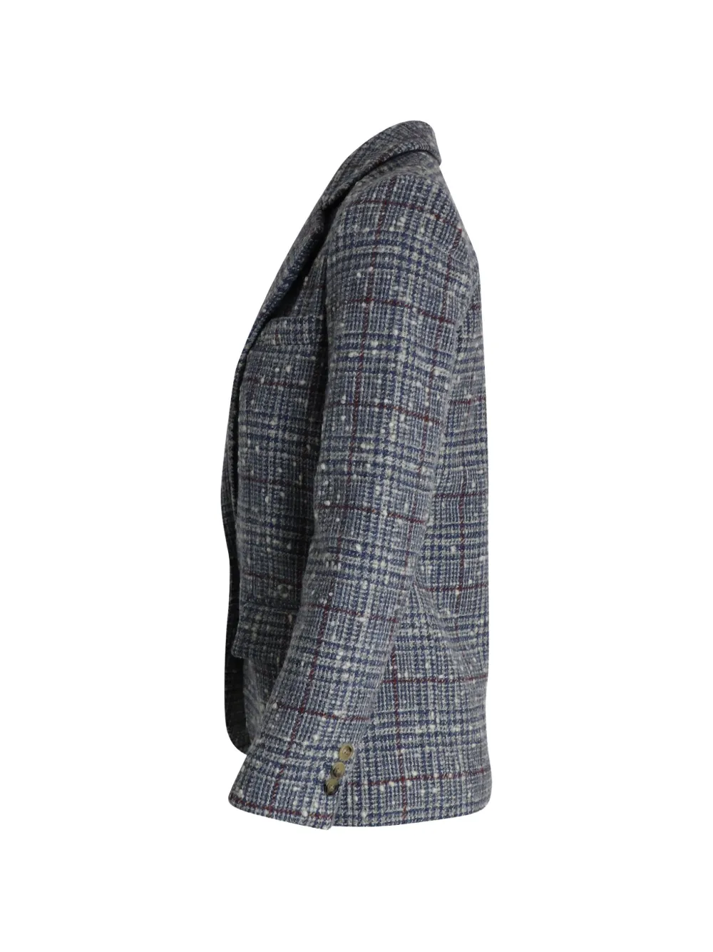 Isabel Marant Vintage checked bouclé blazer - Blu