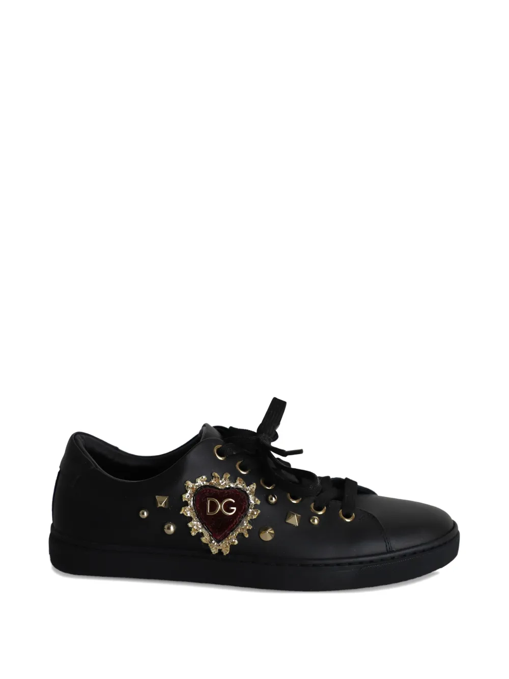 Dolce & Gabbana Pre-Owned heart-embellishment sneakers - Nero