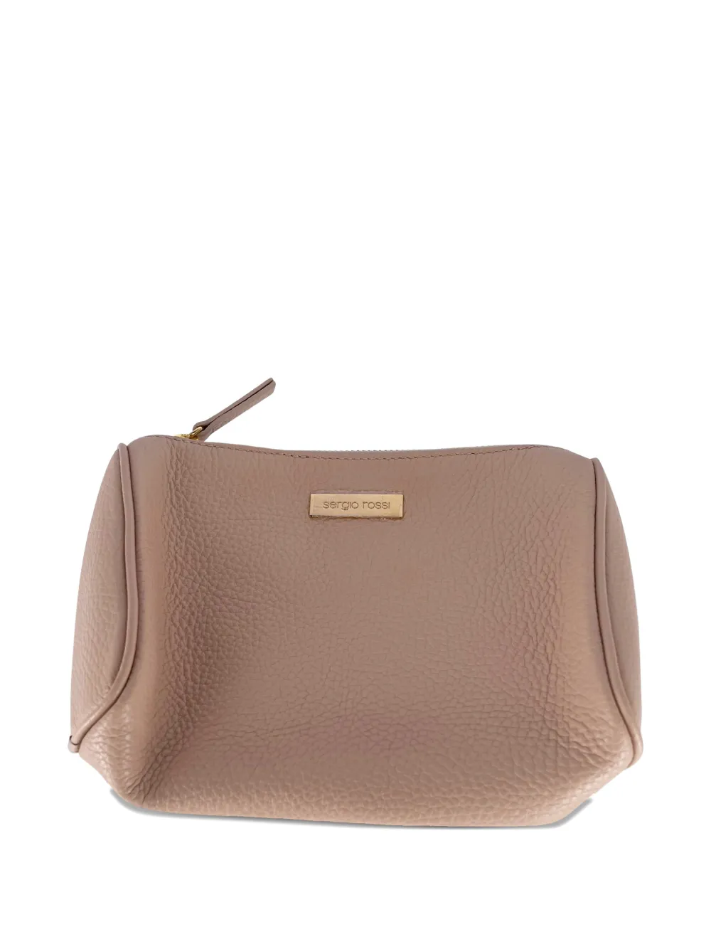 Sergio Rossi Vintage leather make up bag - Toni neutri