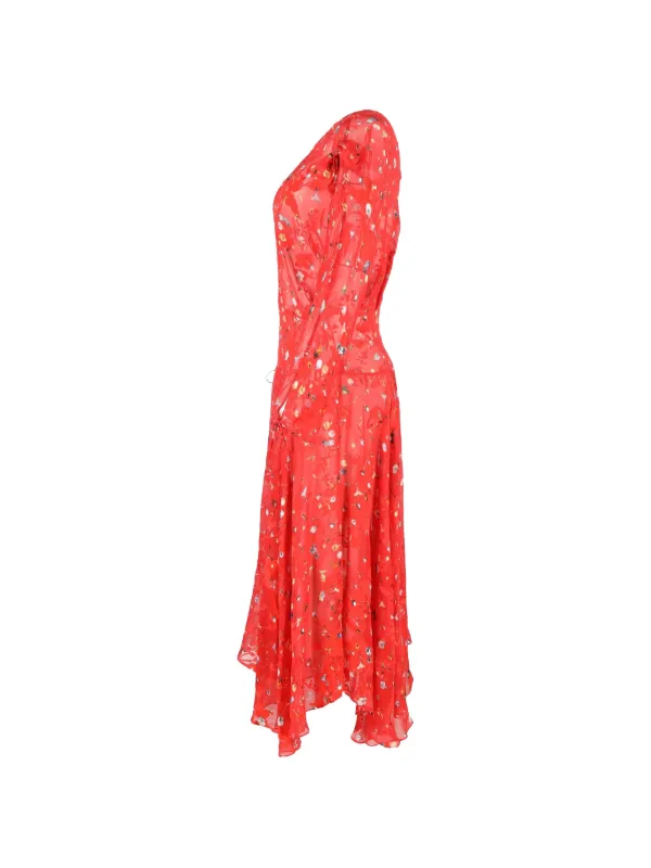 preen line dress Preen Line floral-printed Midi Dress | Red