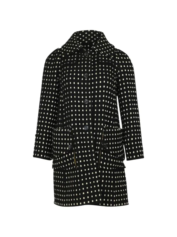 Diane Von Furstenberg Vintage ポルカドット コート | ブラック 