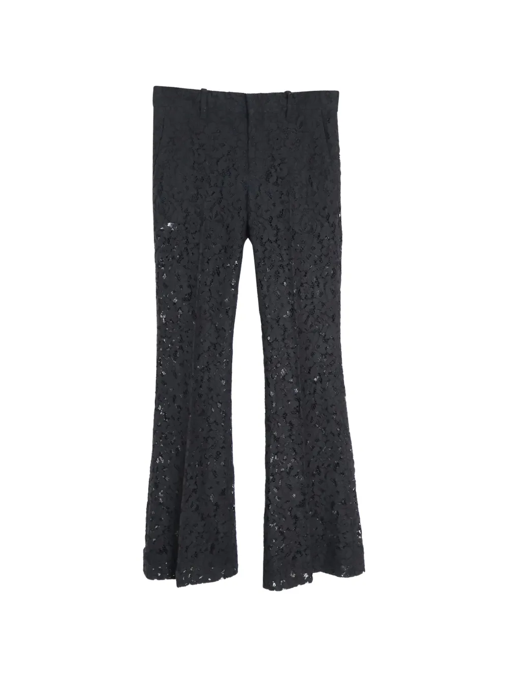 Gucci Pre-Owned lace flared trousers - Nero