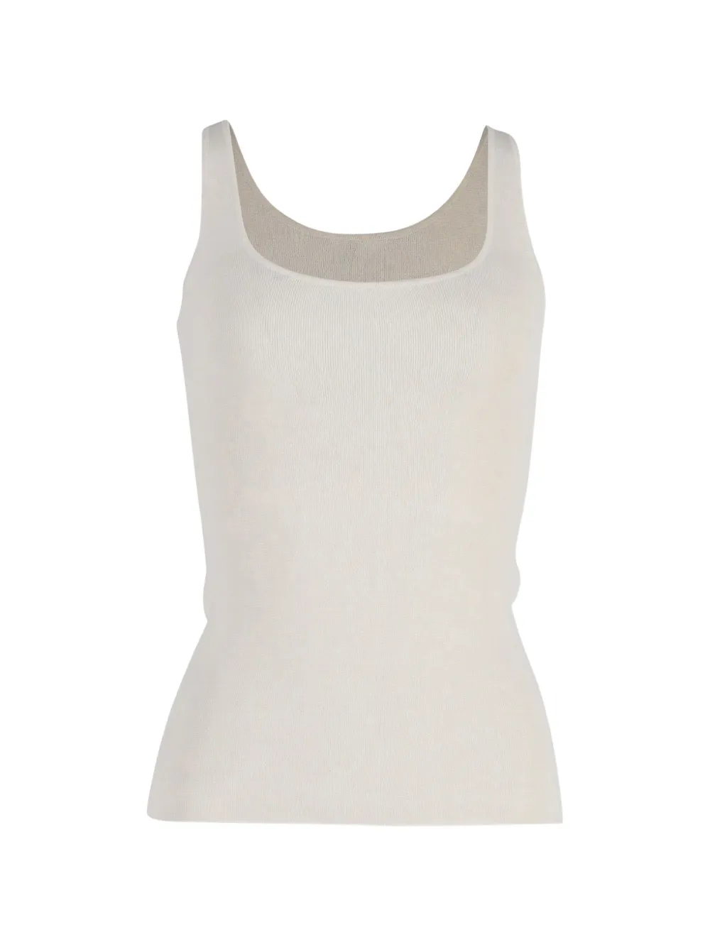 TOTEME ribbed square-neck tank top - Toni neutri