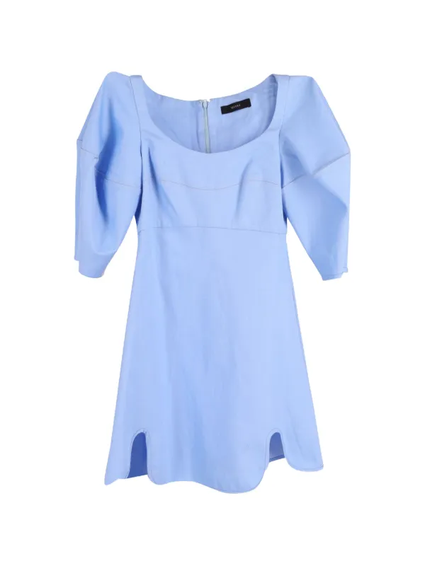 Ellery Distance Cone Sculptural Sleeve Dress | Blue