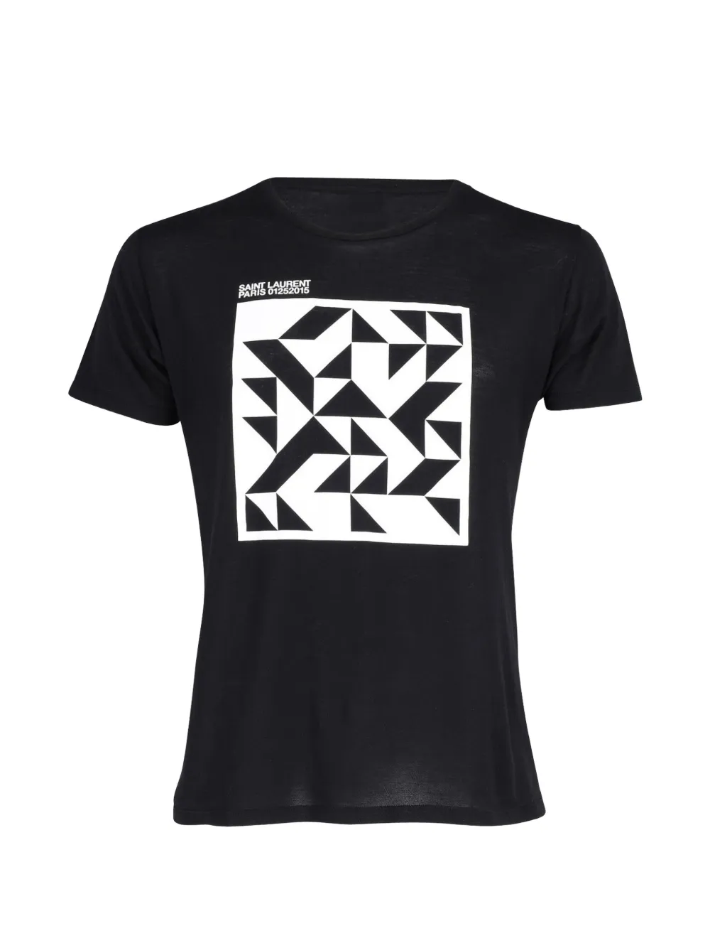 Saint Laurent Pre-Owned graphic-print short-sleeve T-shirt – Black