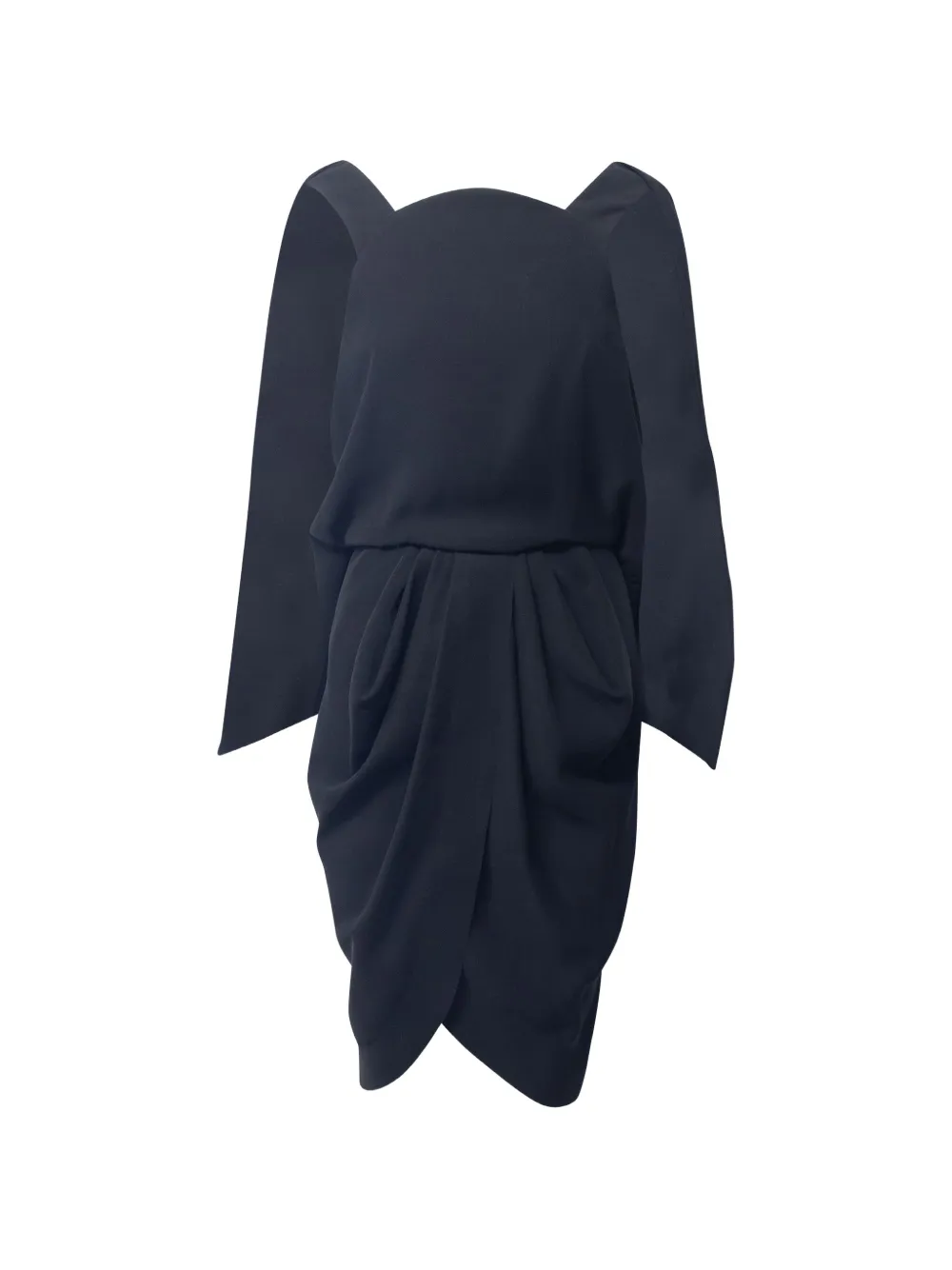 Balenciaga Pre-Owned low-back cape dress - Nero