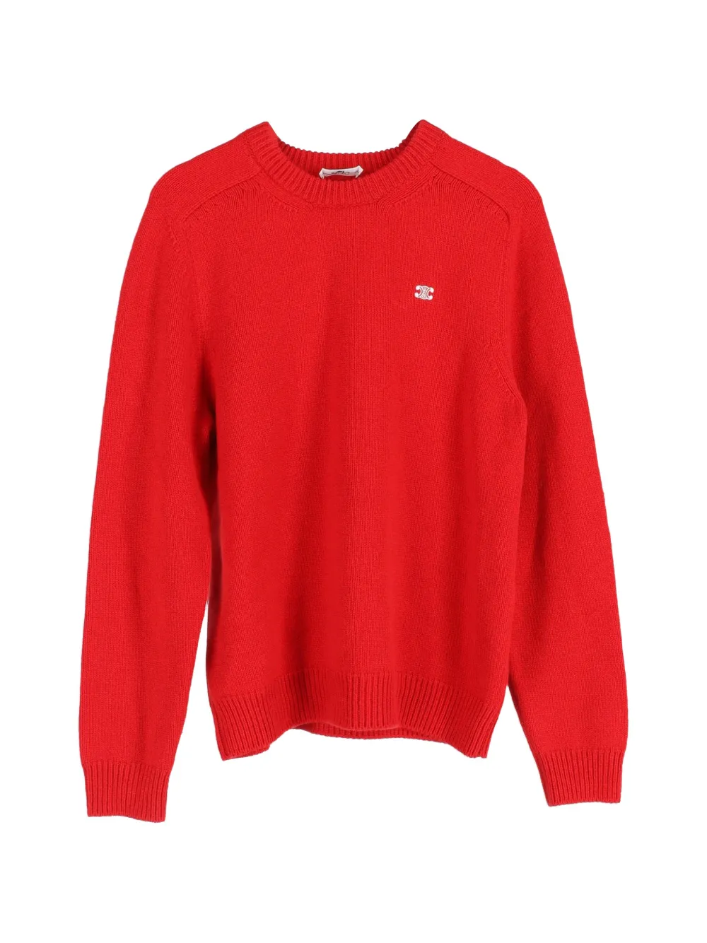 Celine Pre-Owned logo crew-neck sweater - Rosso