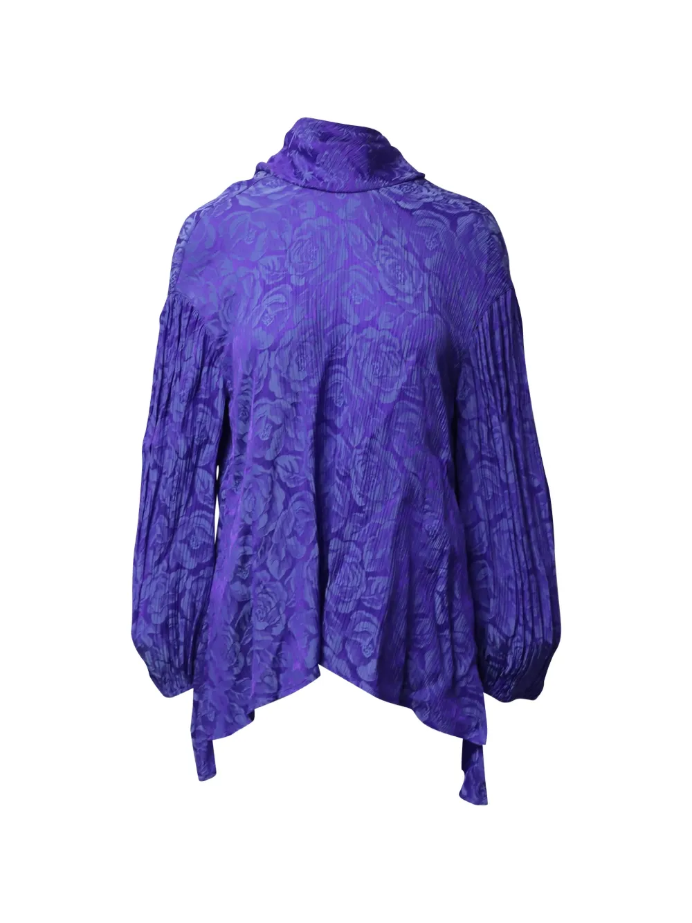 Chloé Vintage flower jacquard tie blouse - Viola