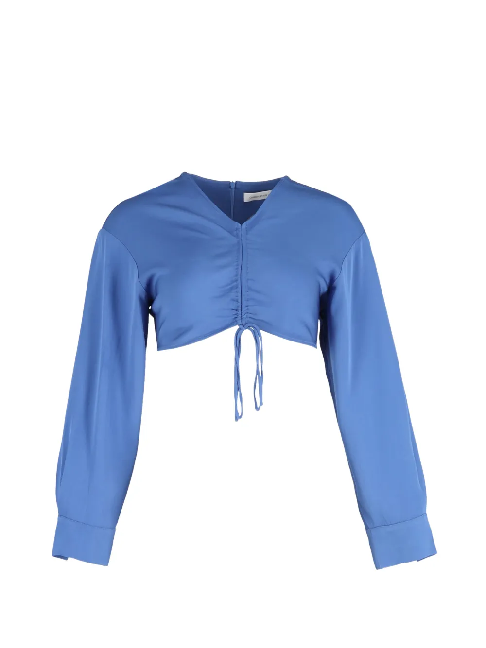 Christopher Esber long-sleeve crop top - Blu