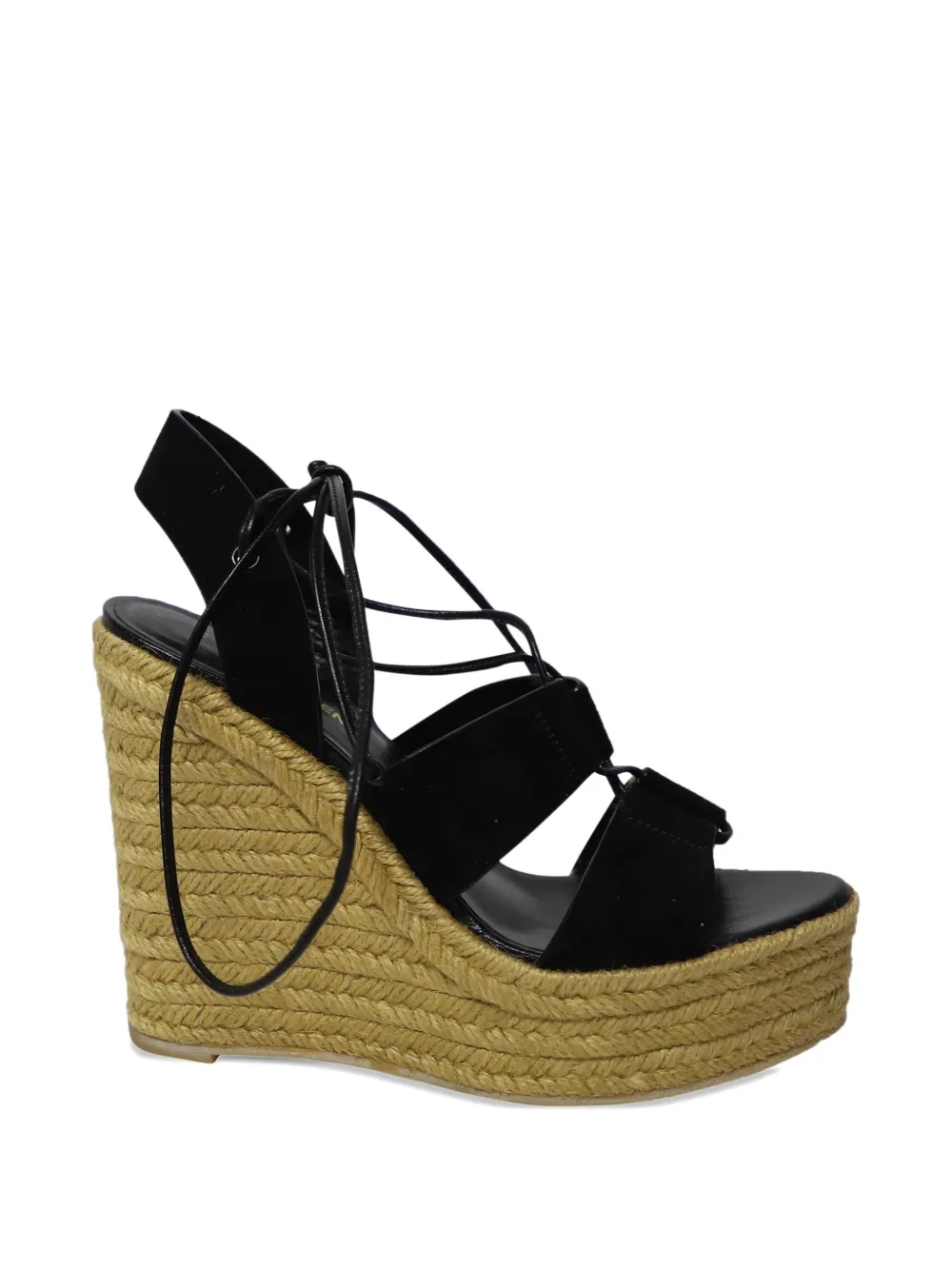 Saint Laurent Pre-Owned platform wedges espadrilles - Nero