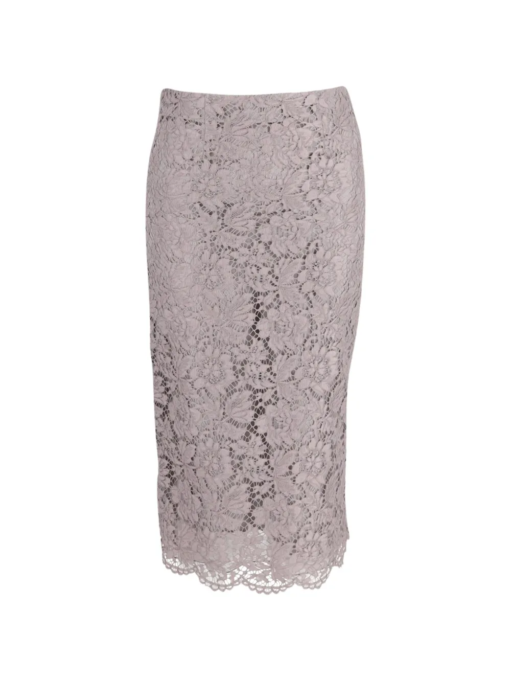 Valentino Garavani Pre-Owned lace midi skirt - Toni neutri