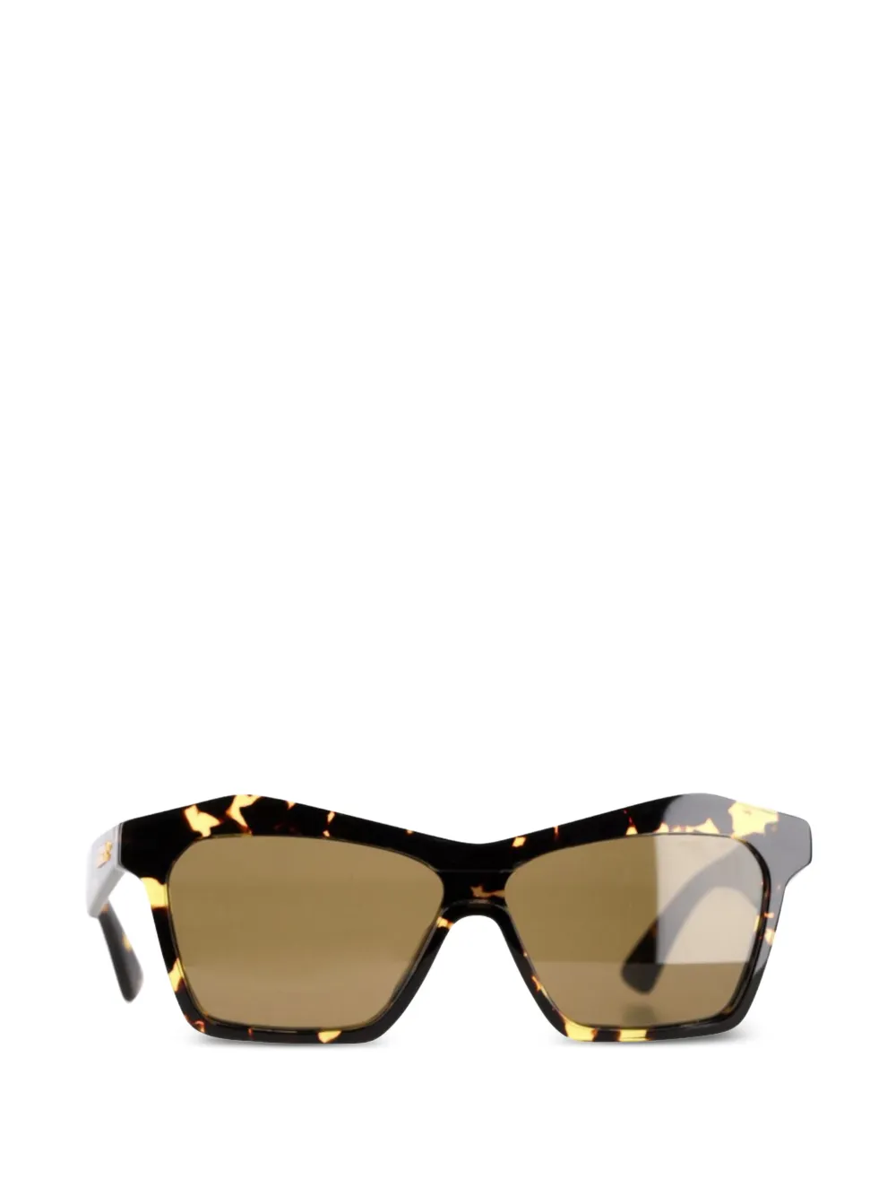 Bottega Veneta Pre-Owned square-frame sunglasses - Nero