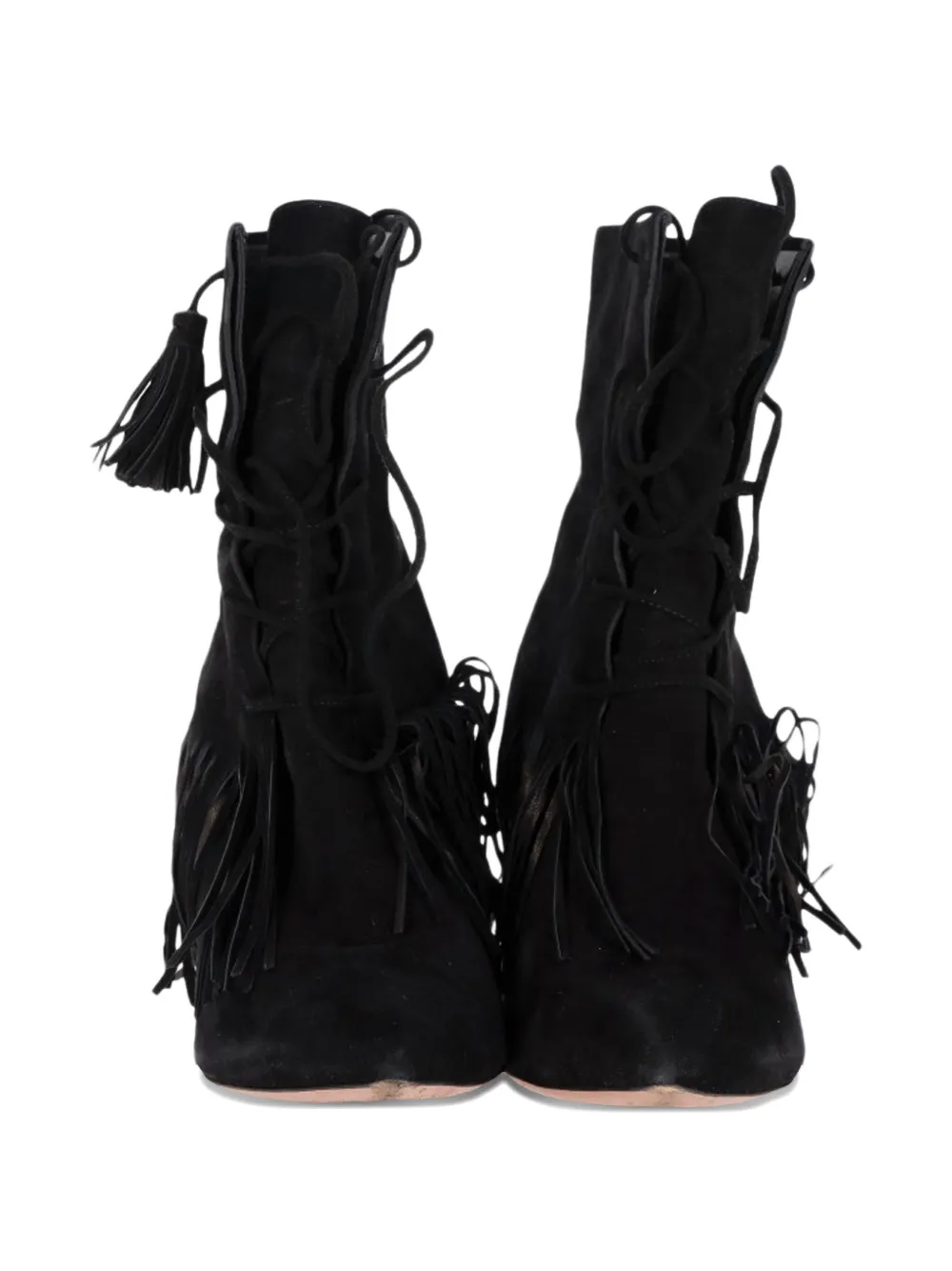 Mustang Fringed Heeled Ankle Boots