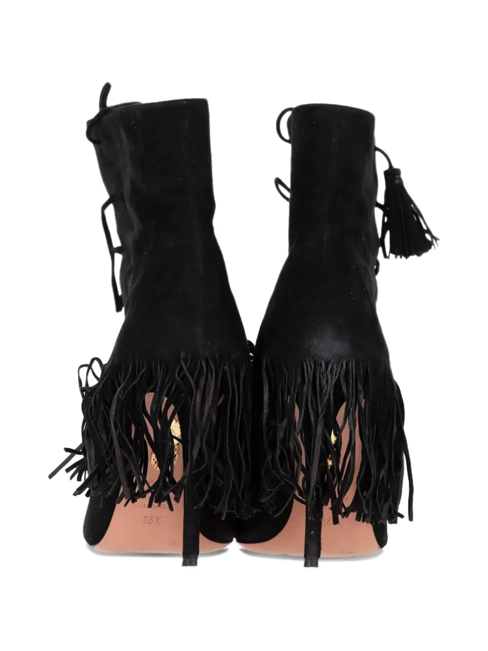Mustang Fringed Heeled Ankle Boots