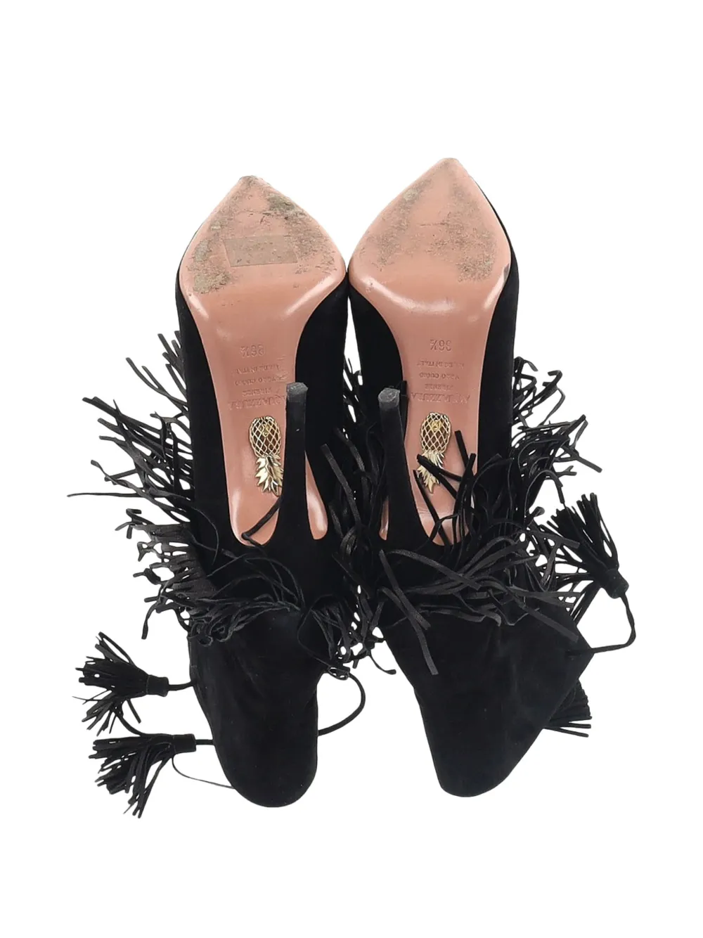 Mustang Fringed Heeled Ankle Boots