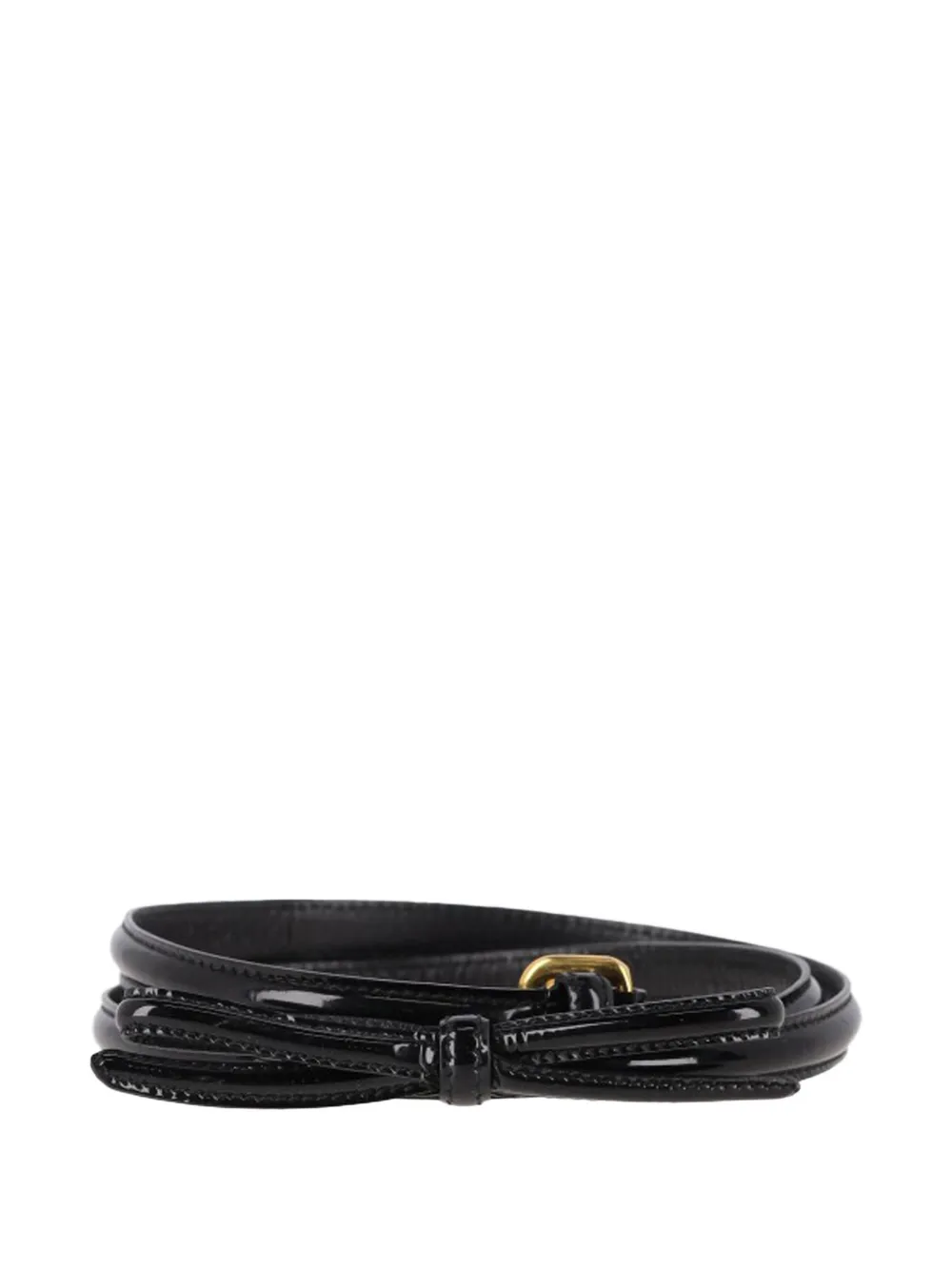 Pre-owned Prada Buckle Leather Belt In Black