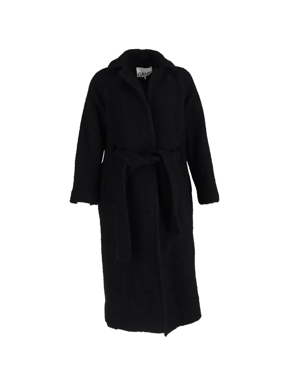 GANNI belted coat - Nero