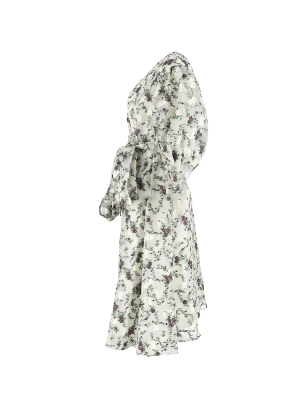 Jacquard Floral Midi Dress