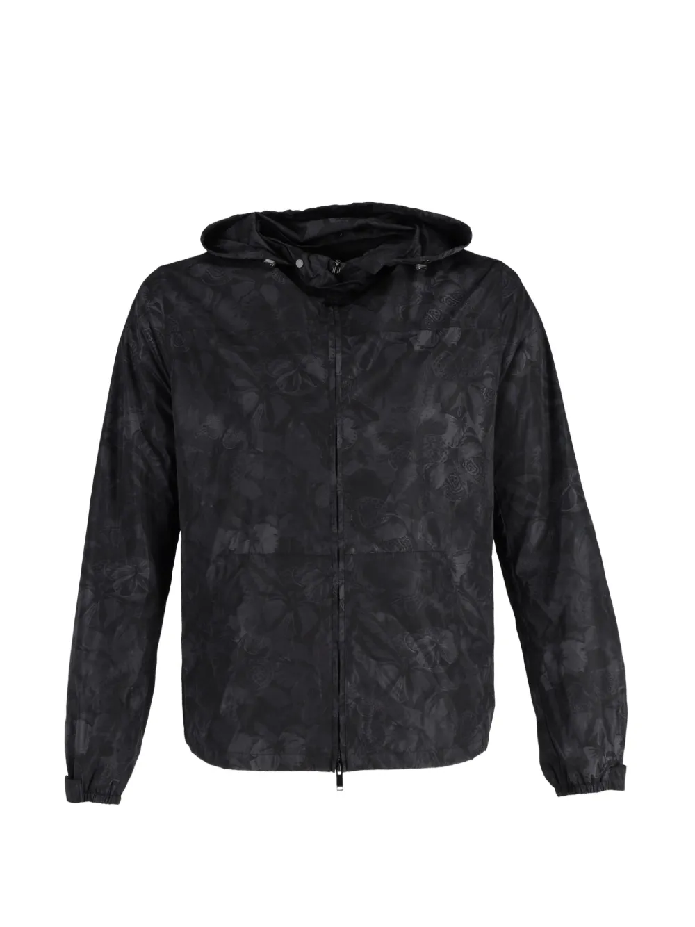 Valentino Garavani Pre-Owned butterfly-print hooded jacket - Nero