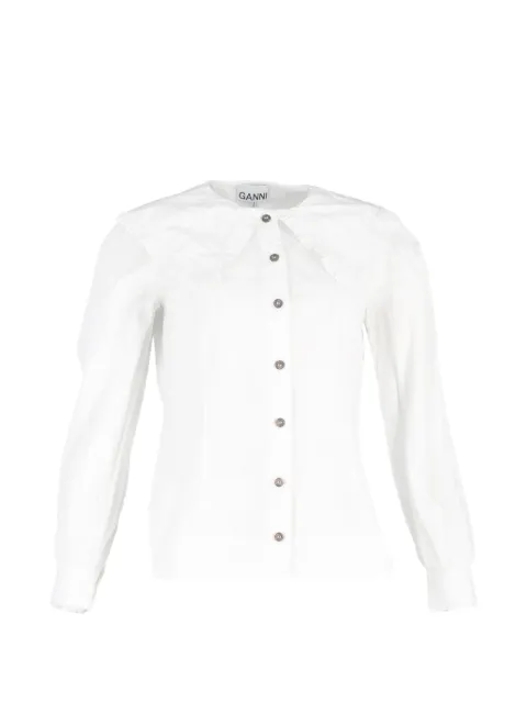 GANNI camisa con cuello oversize y botones