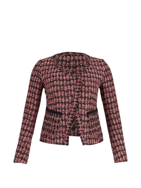 Maje chamarra de tweed con bolsillo de parche