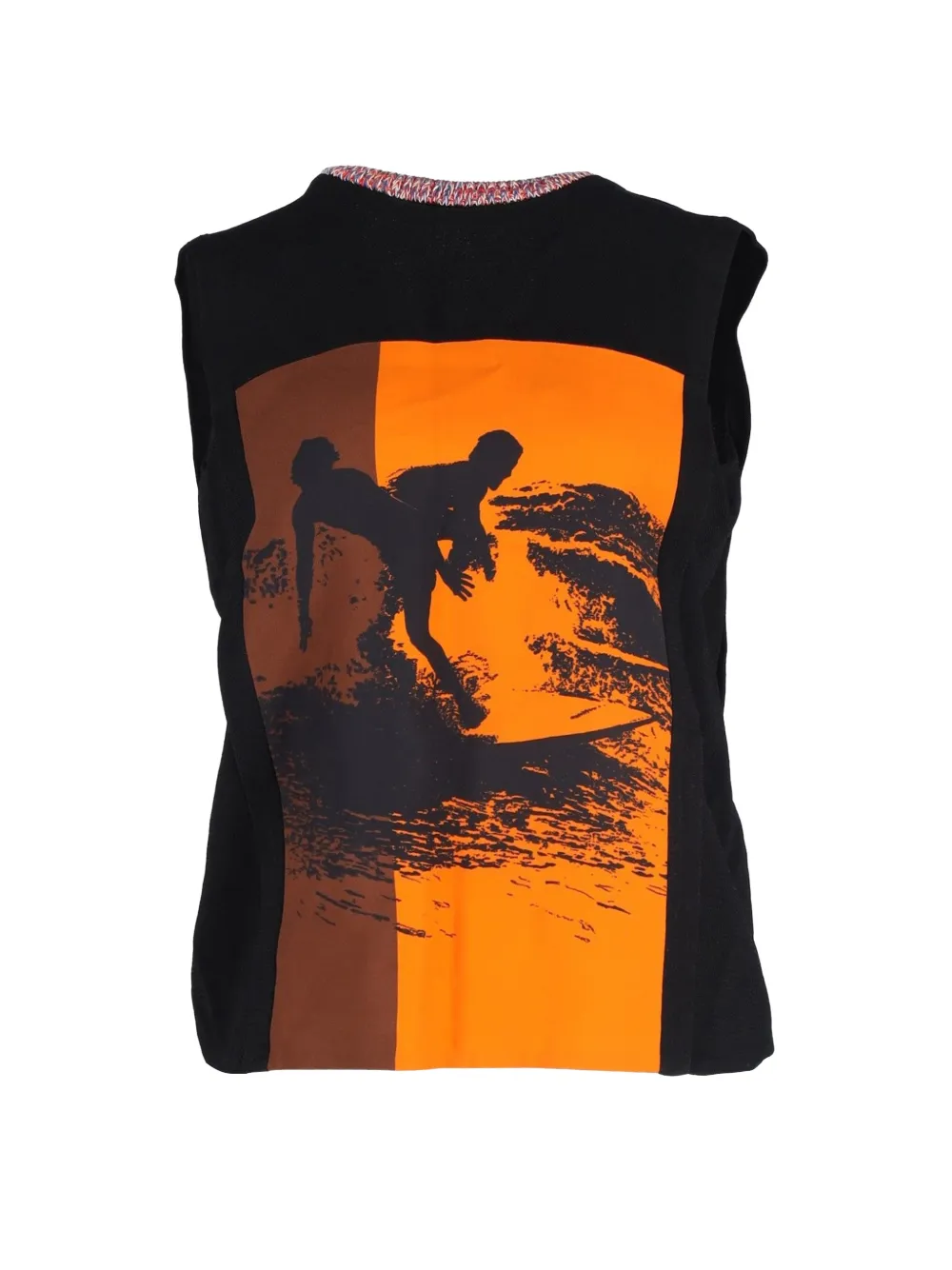 Victoria Beckham surfer-print V-neck tank top - Nero