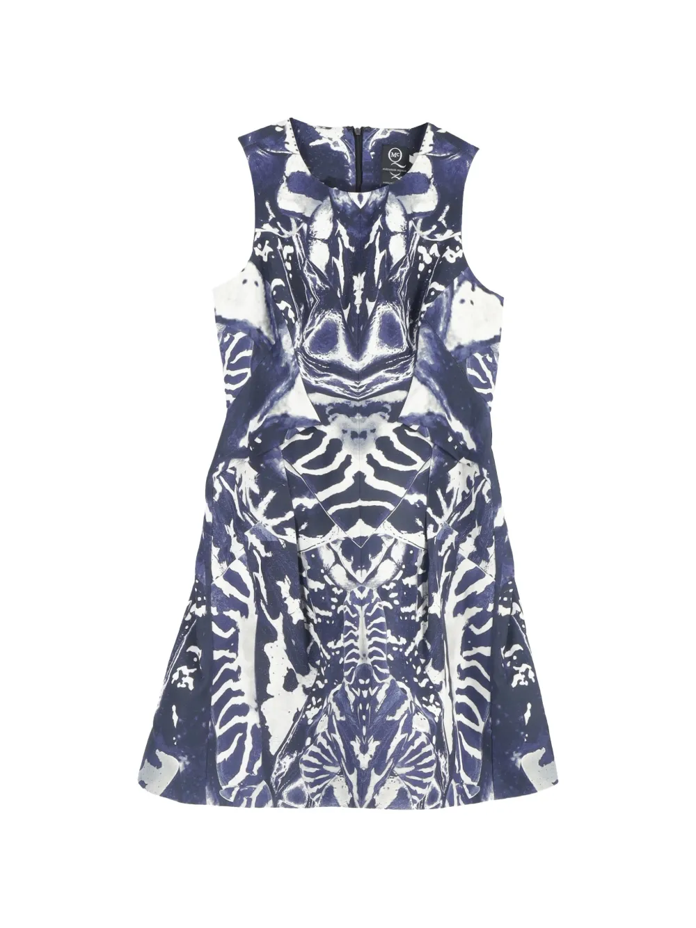 Alexander McQueen Pre-Owned printed sleeveless mini dress - Blu