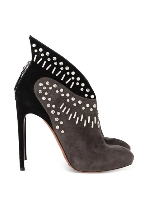 Alaïa Pre-Owned Winged stud-embellishment ankle boots