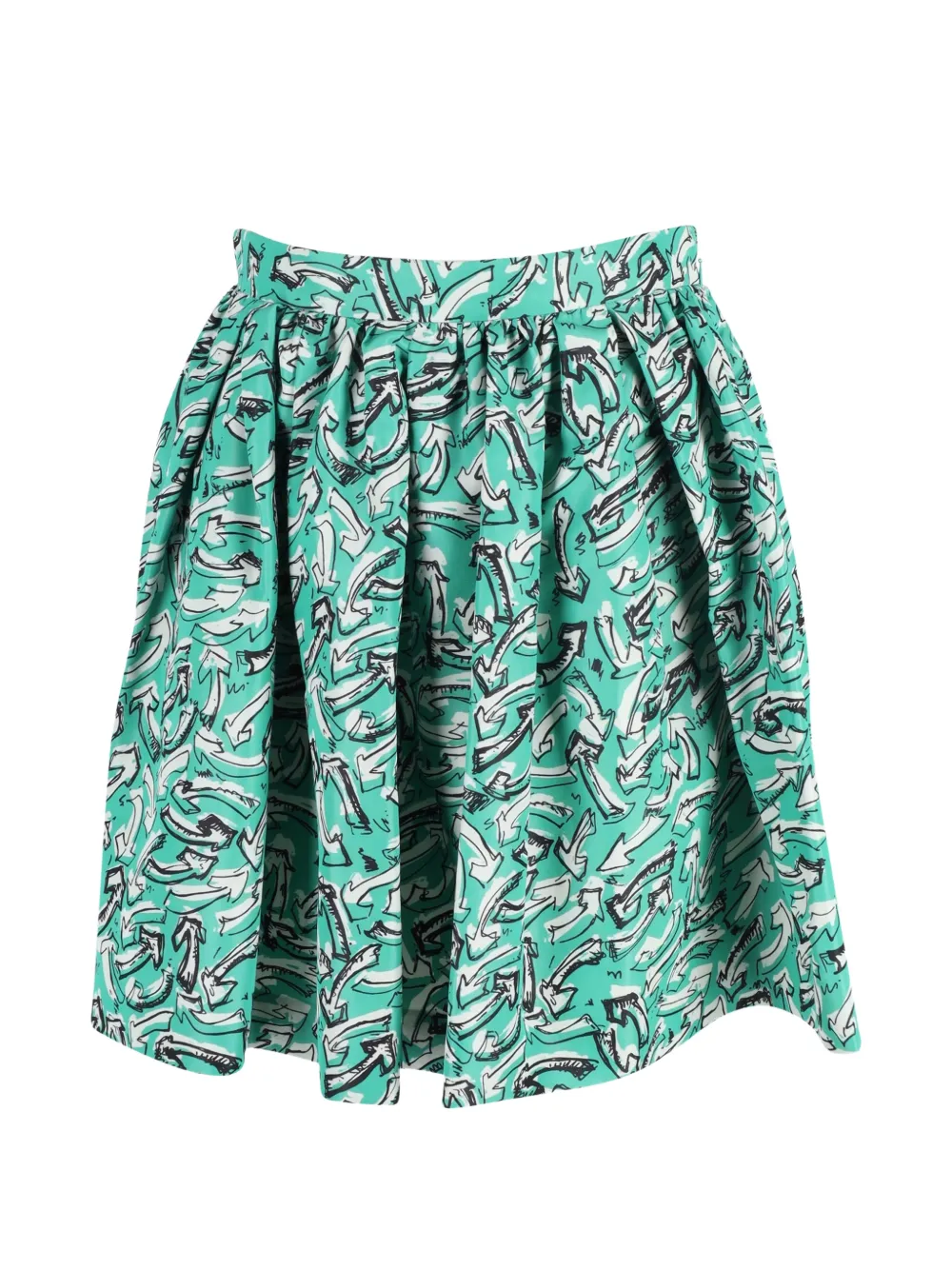 Miu Miu Pre-Owned arrow-pattern mini skirt - Verde