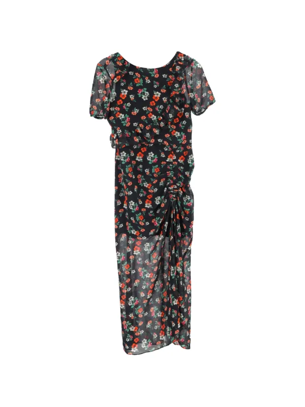 peach bodycon midi dress Melancholy Resin Buckle Satin Midi Dress Peach