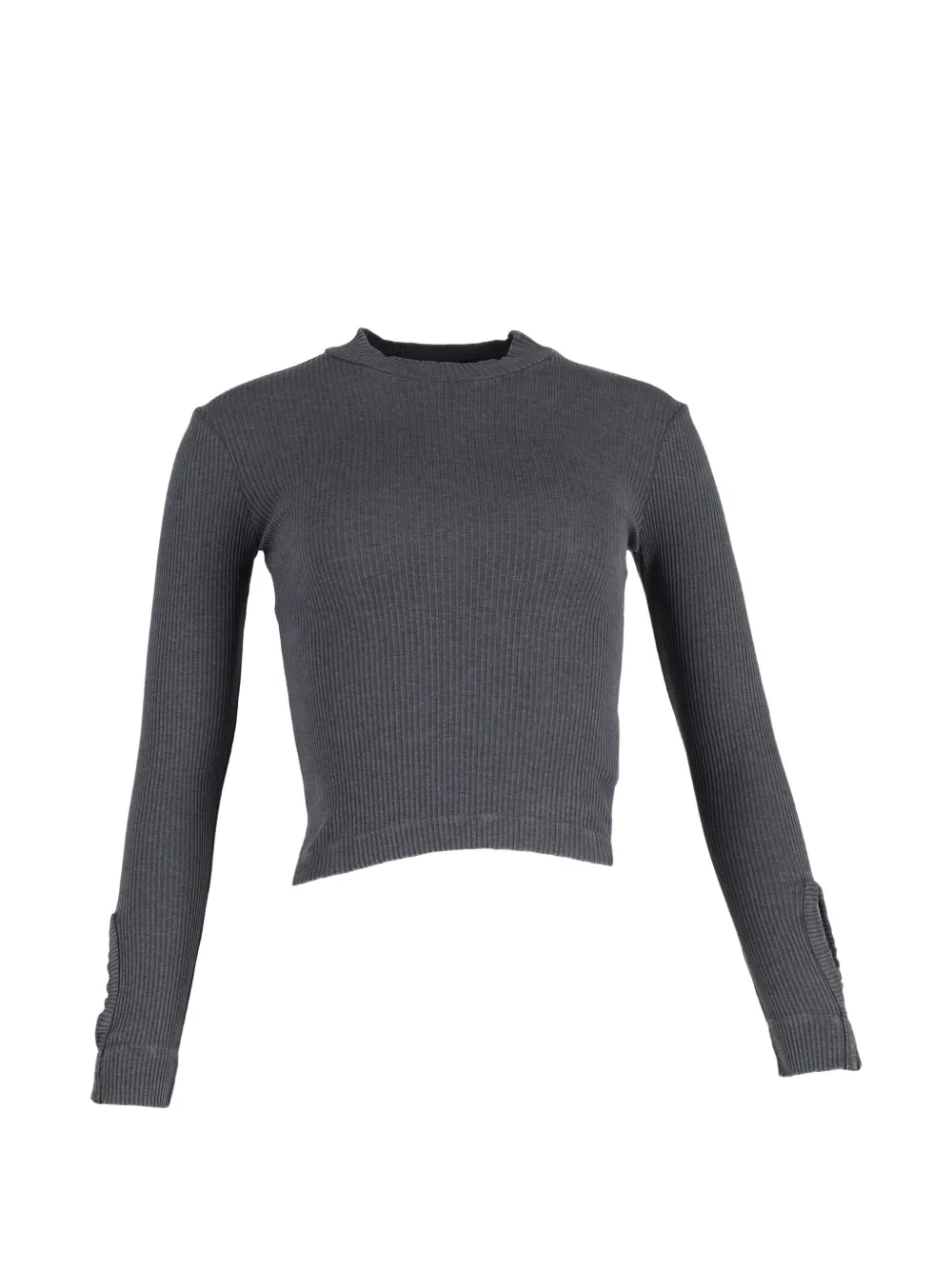 Brunello Cucinelli Vintage ribbed-knit long sleeve T-shirt - Grigio