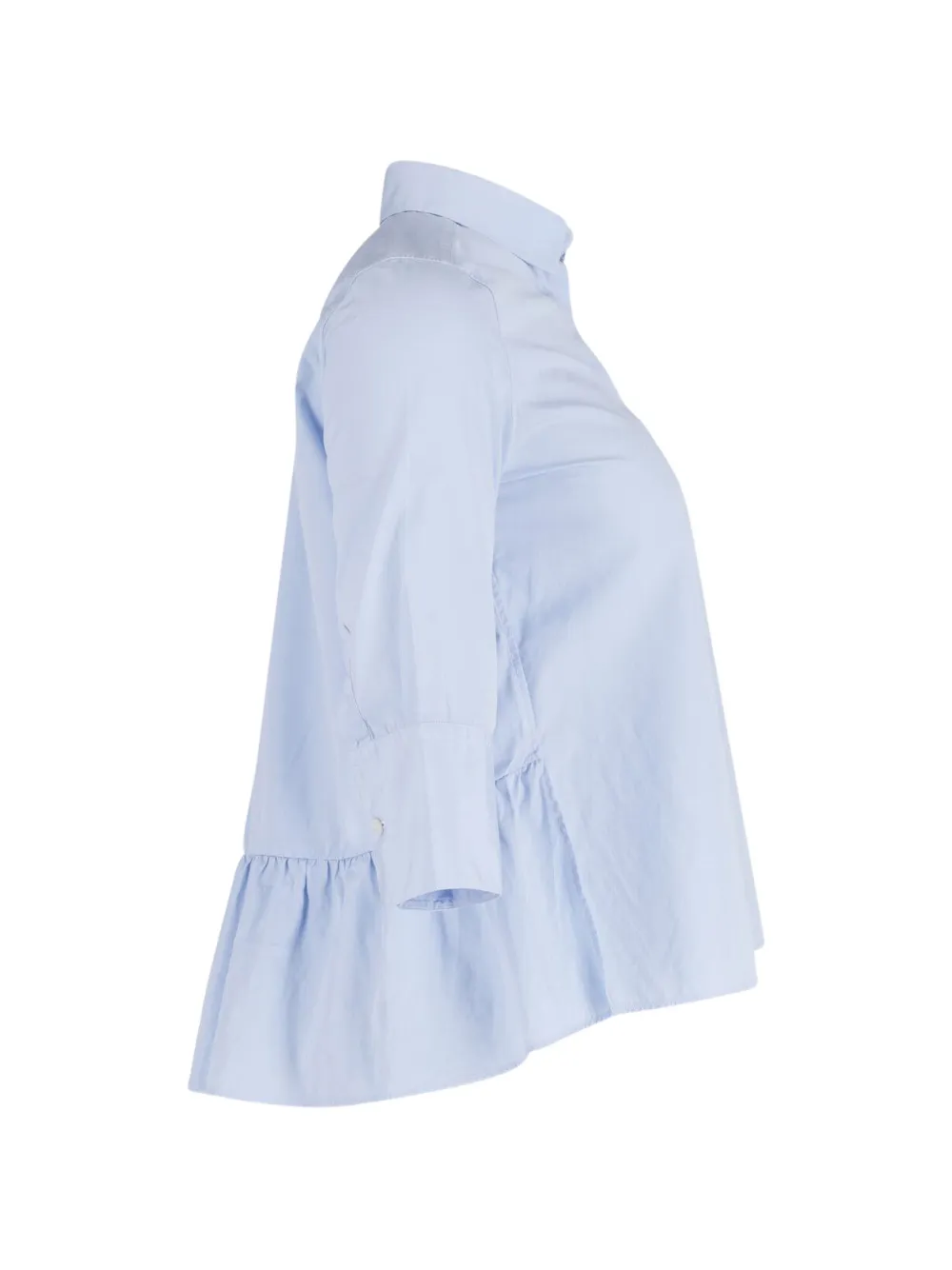 Concealed Front Peplum Shirt