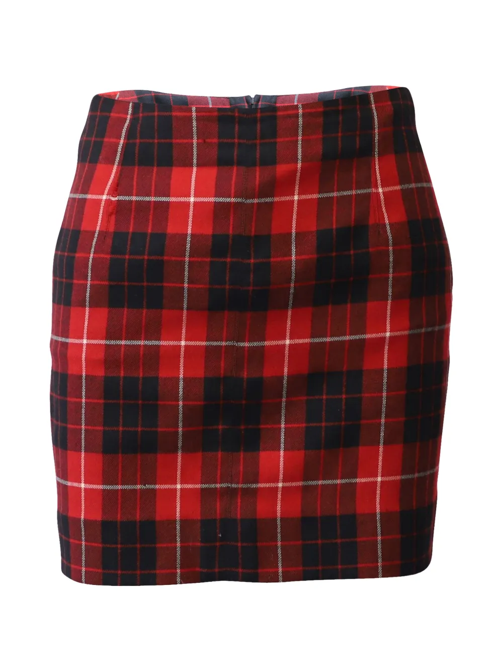 Jean Paul Gaultier Pre-Owned plaid zip skirt - Rosso