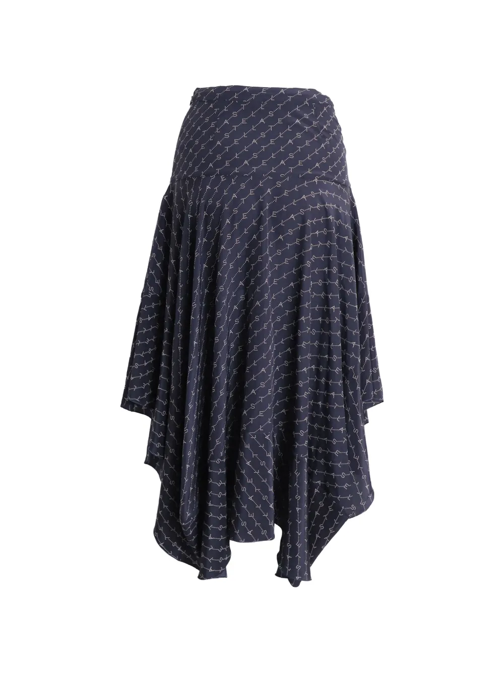 Stella McCartney Pre-Owned logo-print asymmetric midi skirt - Blu