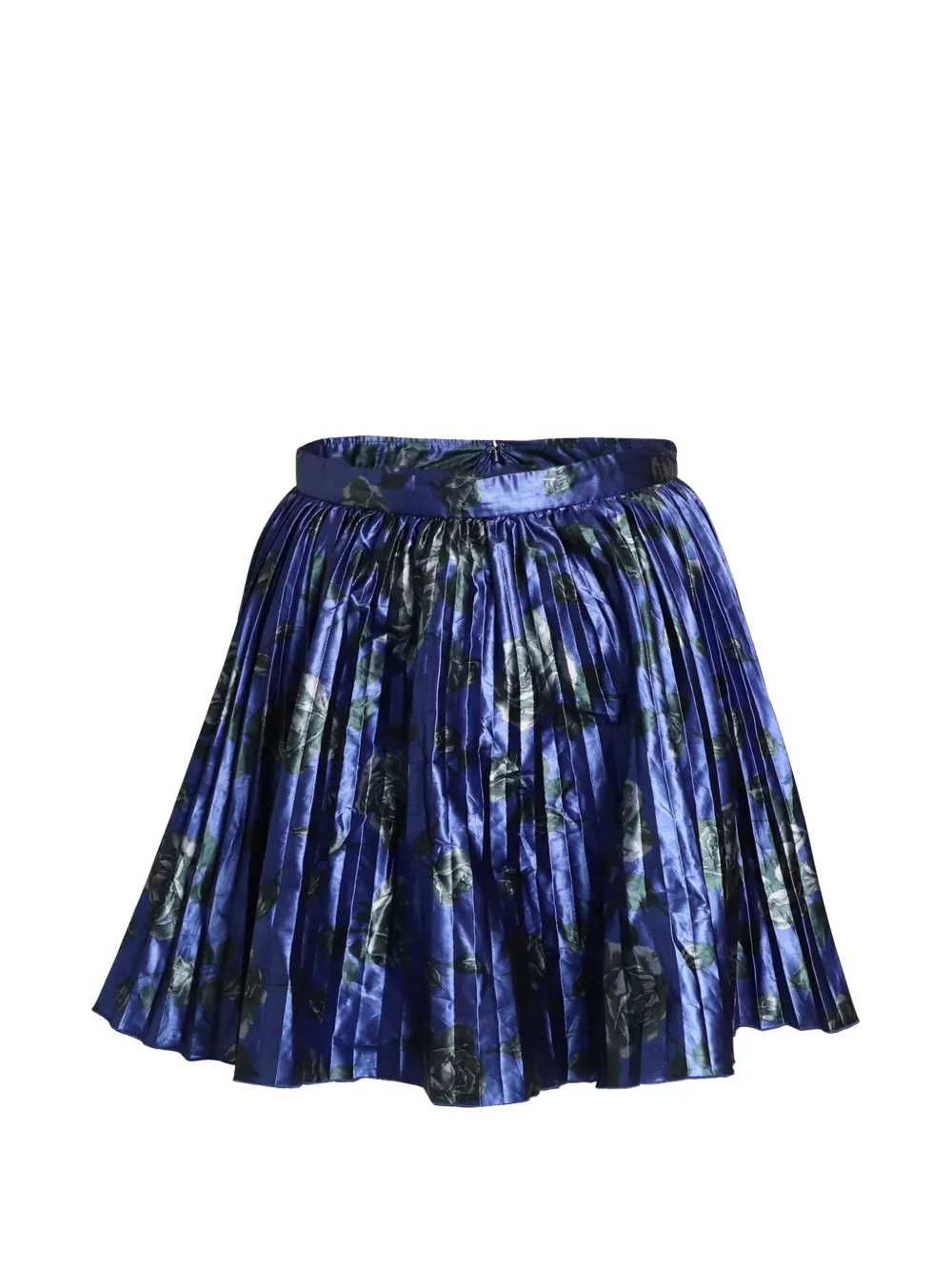 Red Valentino Vintage pleated floral-print skirt - Blu