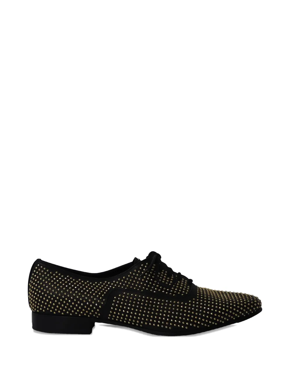 Pre-owned Saint Laurent Studded Accents Oxfords In Black