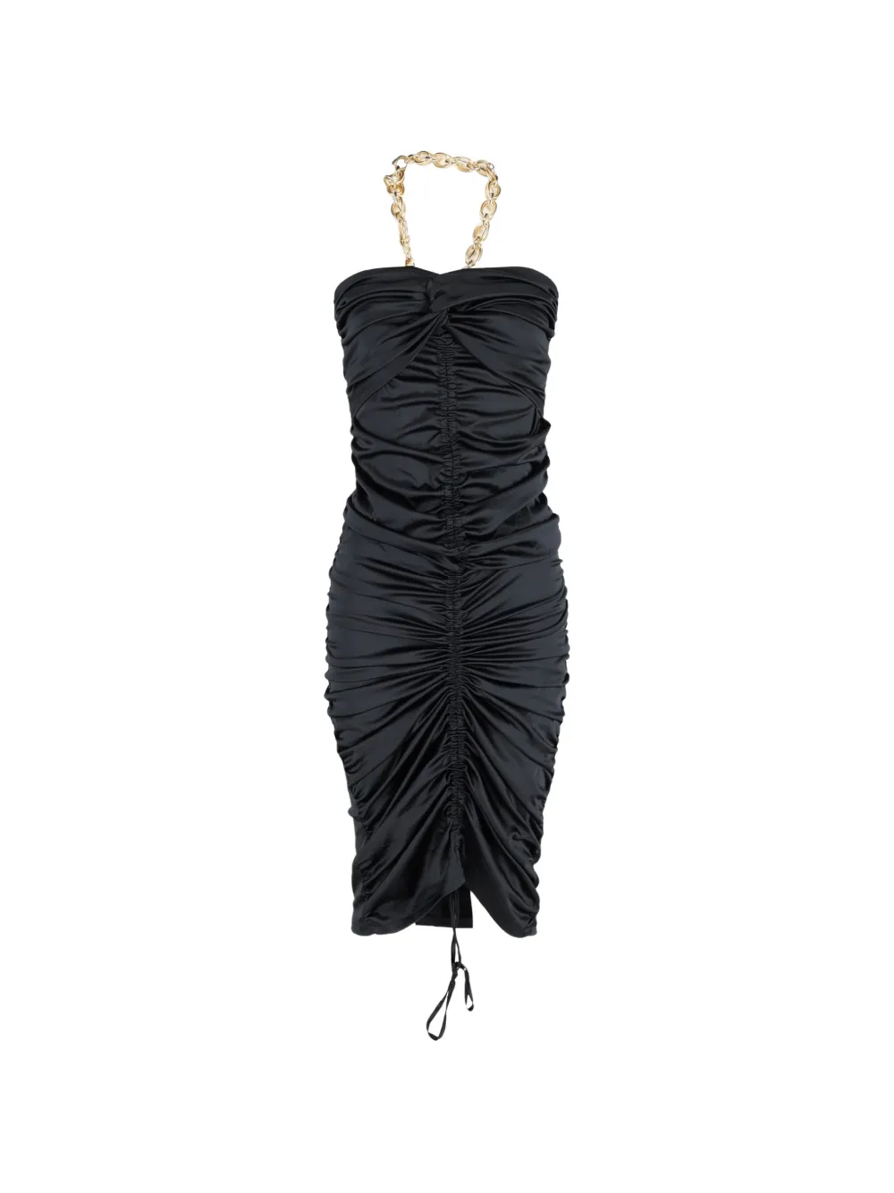 Dodo Bar Or Roxy chain-detail ruched midi dress - Nero