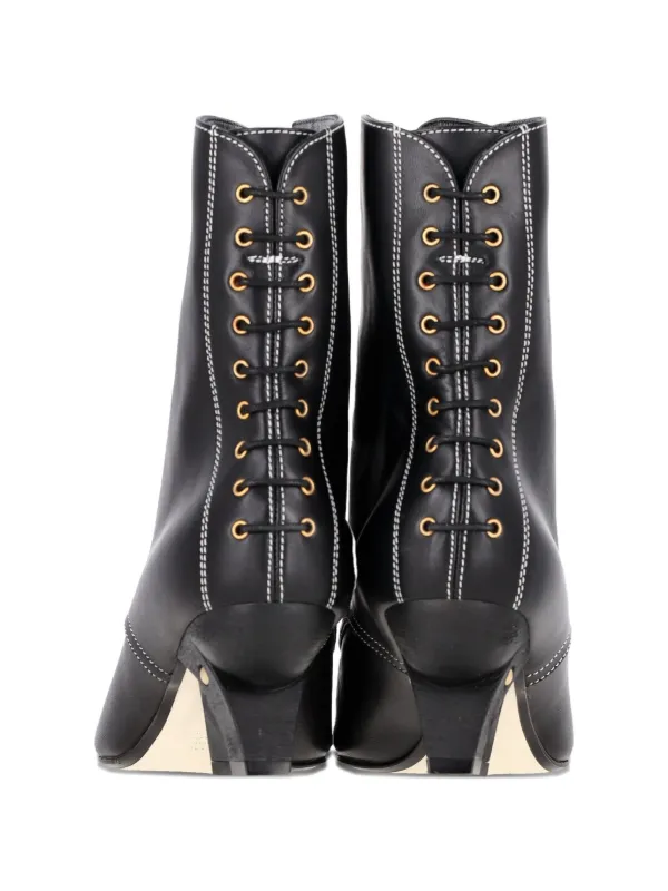 Loewe Pre-Owned lace-up Ankle Boots | Black | FARFETCH display picture 3