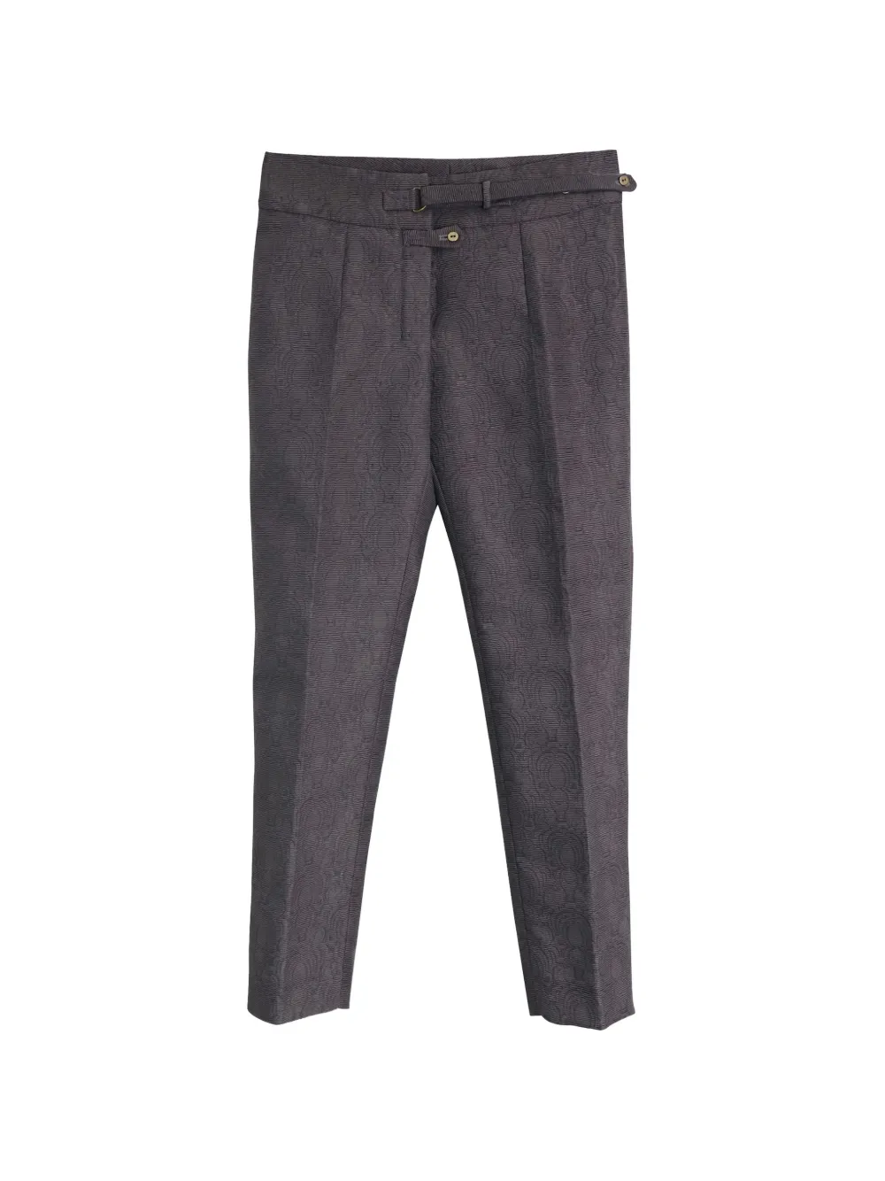 Saint Laurent Pre-Owned jacquard print trousers - Grigio