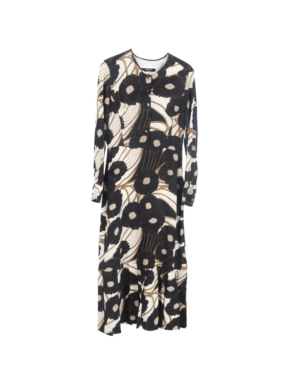 Rachel Comey printed long-sleeve midi dress - Nero