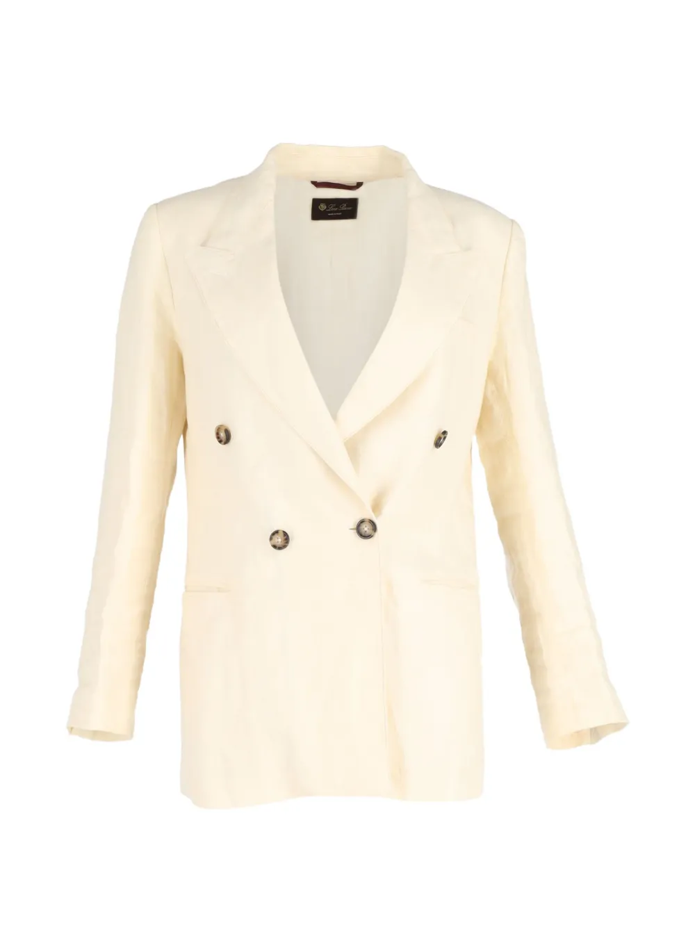 Loro Piana Pre-Owned double-breasted linen blazer - Toni neutri