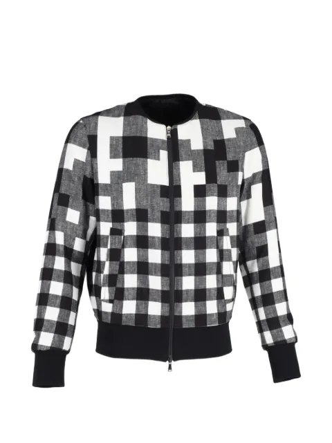 Neil Barrett checkered bomber jacket