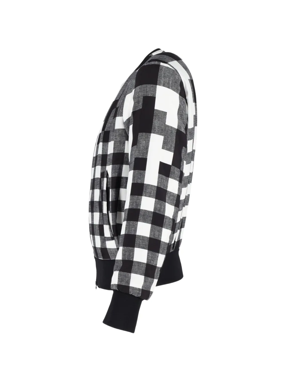  Neil Barrett Checkered Bomber Jacket - Black 