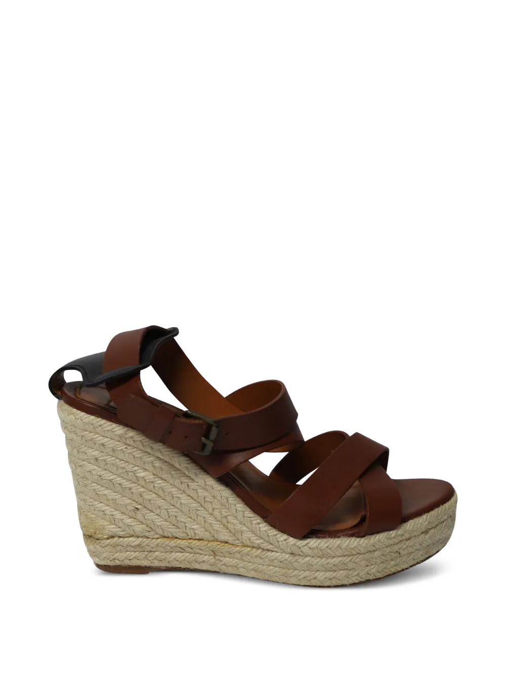 Lanvin Pre-Owned Espadrille wedge sandals - Braun