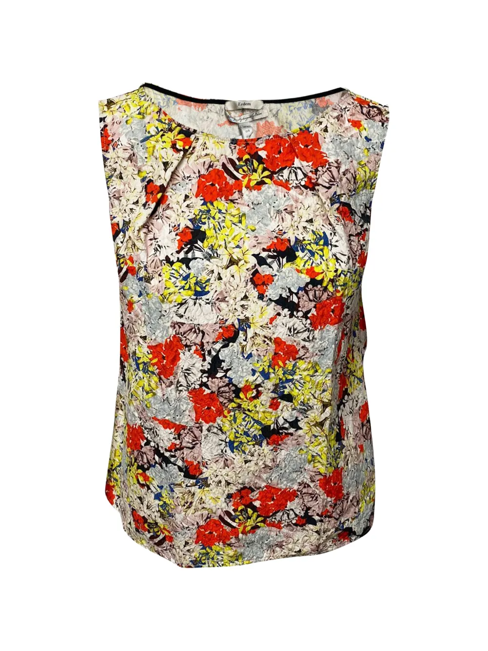 ERDEM floral-print sleeveless top - Toni neutri