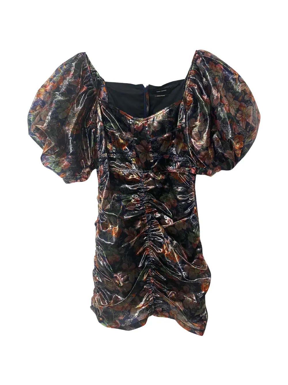 Isabel Marant Vintage Puff sleeve print dress - Nero