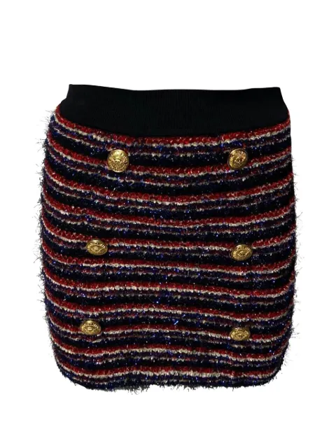 Balmain Pre-Owned jupe crayon à motif tartan