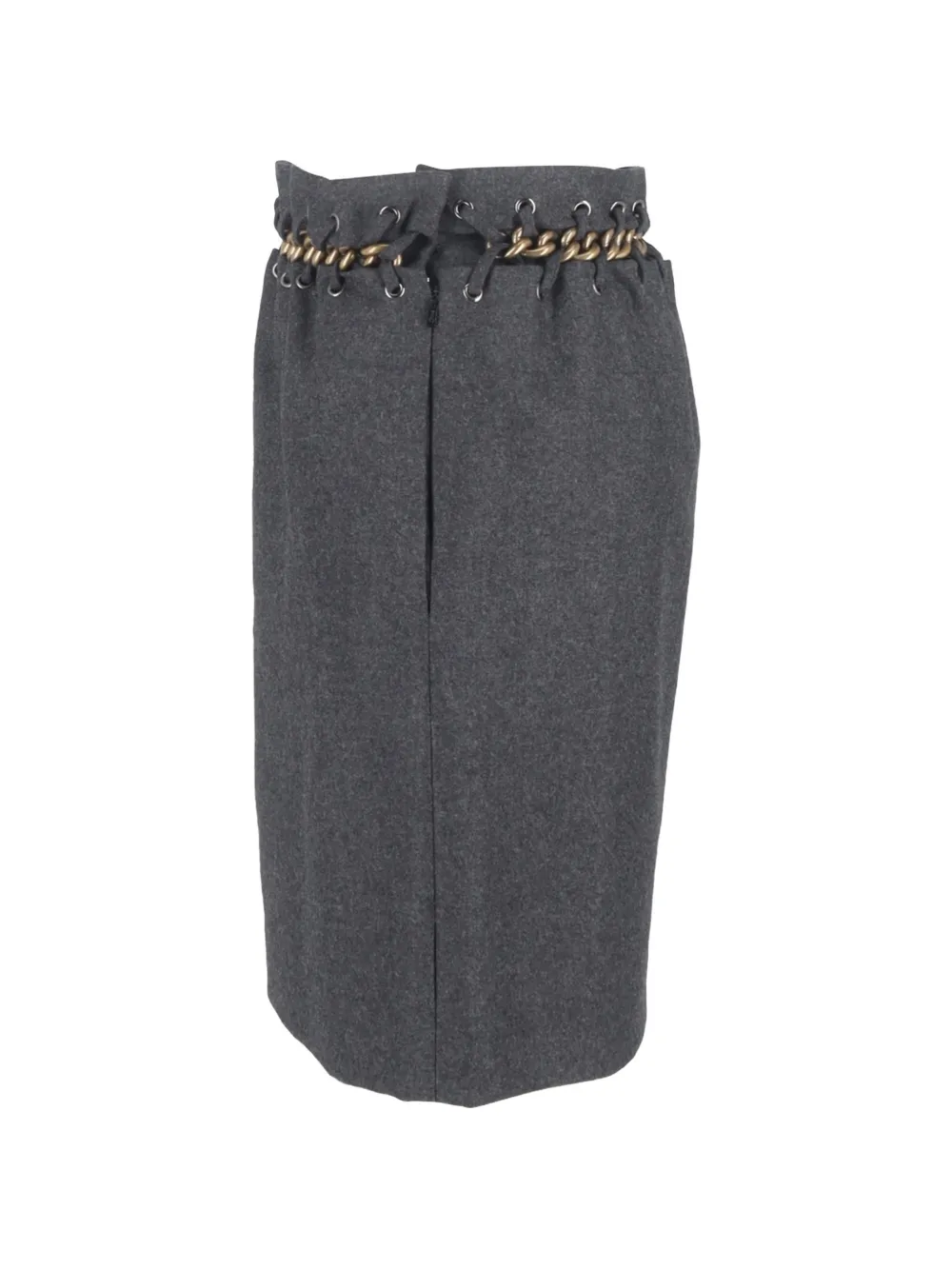 Chloé Vintage chain-detail midi skirt - Grigio
